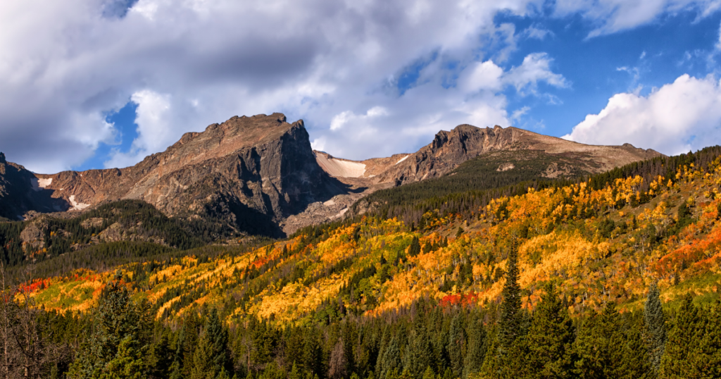 View of Tyndall Glacier early Fall in Rocky Mountain National park