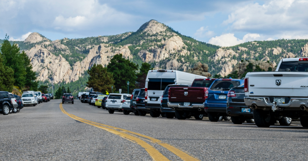 Crowded roads in Estes Park