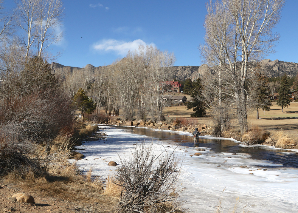 View of Thompson rive in Estes Park